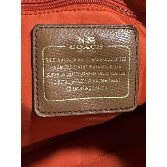 Coach Sawyer Tore Bag Taupe Canvas With Leather Trim  display picture 2